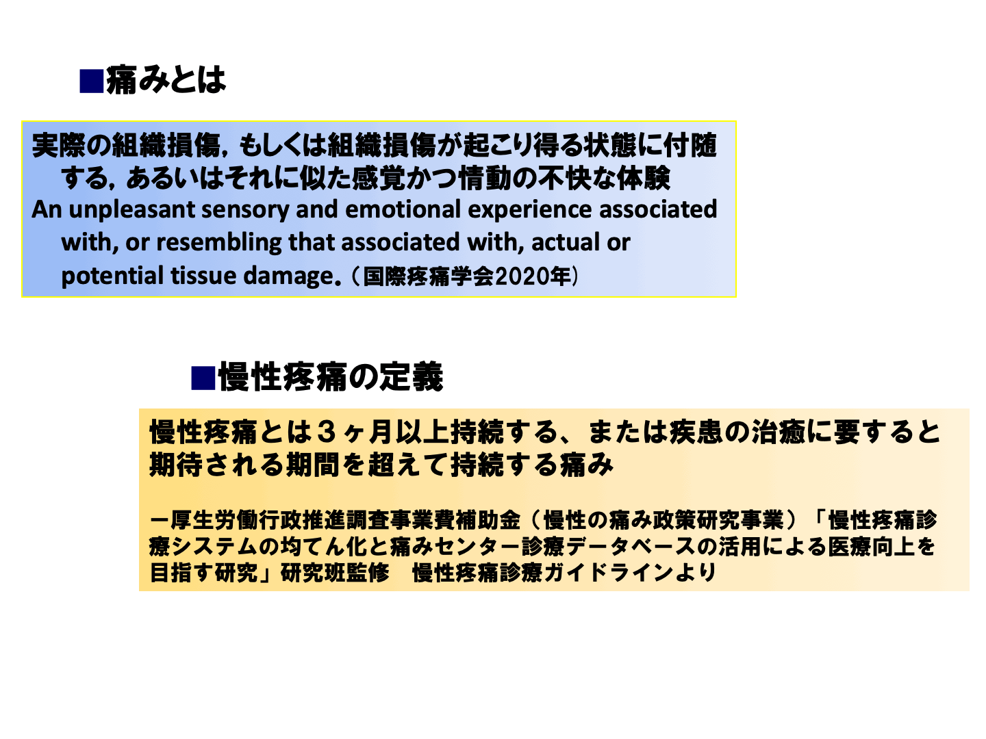 慢性疼痛とは